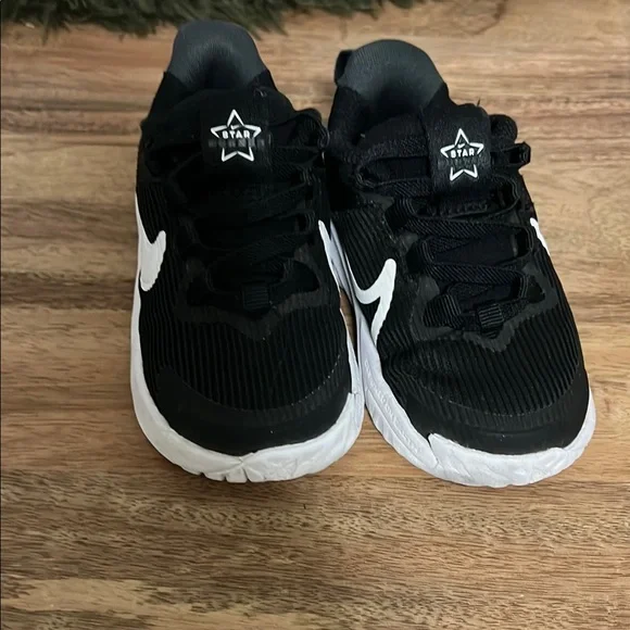 Nike Black and White Athletic Shoes with Modern Design Hand Painted Black and White Doodle Shoes, Nike, Air Force  main image 2